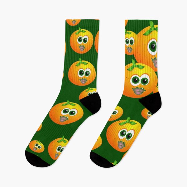 Item preview, Funny Cute Orange Faces Seamless Pattern Over Green Background designed and sold by silviaol.