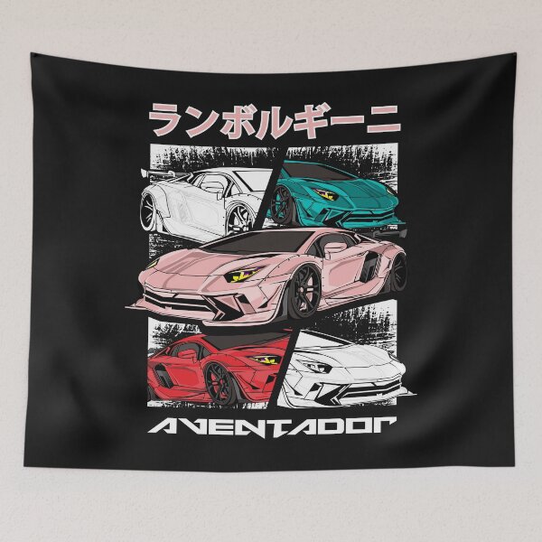 Item preview, Lamborghini Aventador SuperCar Racing Japan Style Pink  designed and sold by viralstudio.