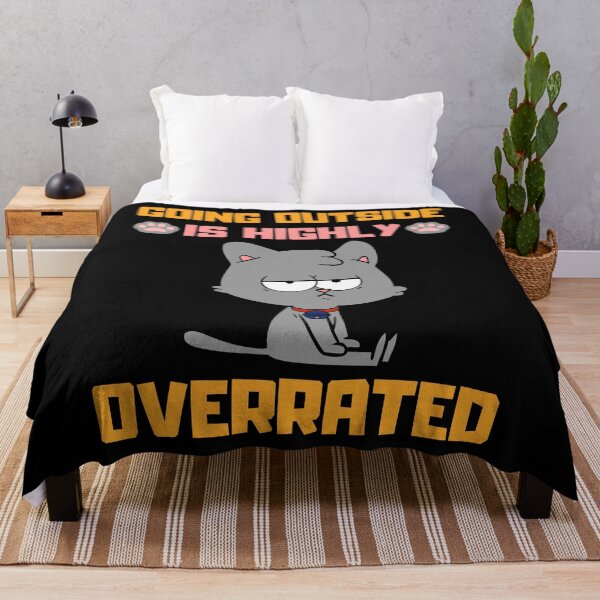 Item preview, Going Outside Is Highly Overrated Funny Introvert Cat designed and sold by Kaladzishop.