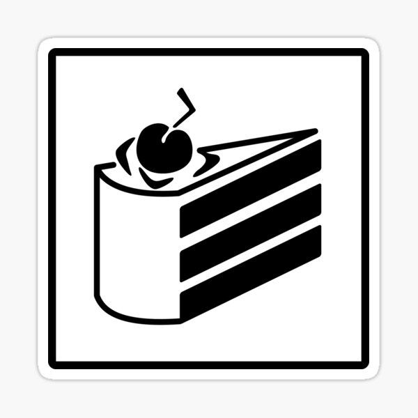 PORTAL CAKE ICON - Portal - Sticker | TeePublic
