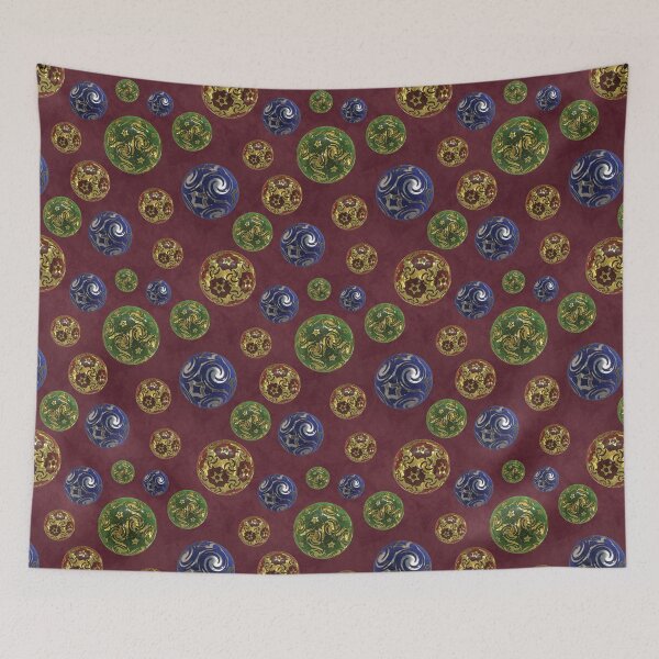 Item preview, Magickal Baubles on Burgundy Mottled Paper designed and sold by James-Cole.
