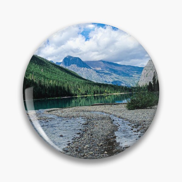 Item preview, Winding Path to Tranquility with Mountains and glacier melt designed and sold by StacyAnnDesigns.