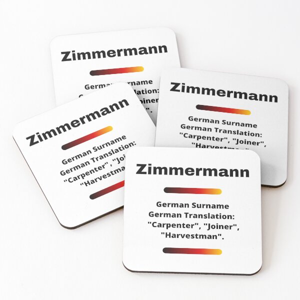 Item preview, Zimmermann Family Surname Meaning designed and sold by teewearstyle.