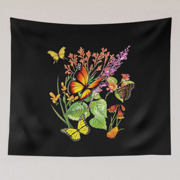 Item preview, Butterflies & Wildflowers Bright Colorful Design designed and sold by EarthArtDesigns.