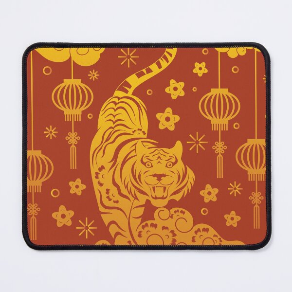 Item preview, Happy Chinese New Year 2022 Year of the Tiger - Gold Tiger on a Cloud - Red designed and sold by johnta17.