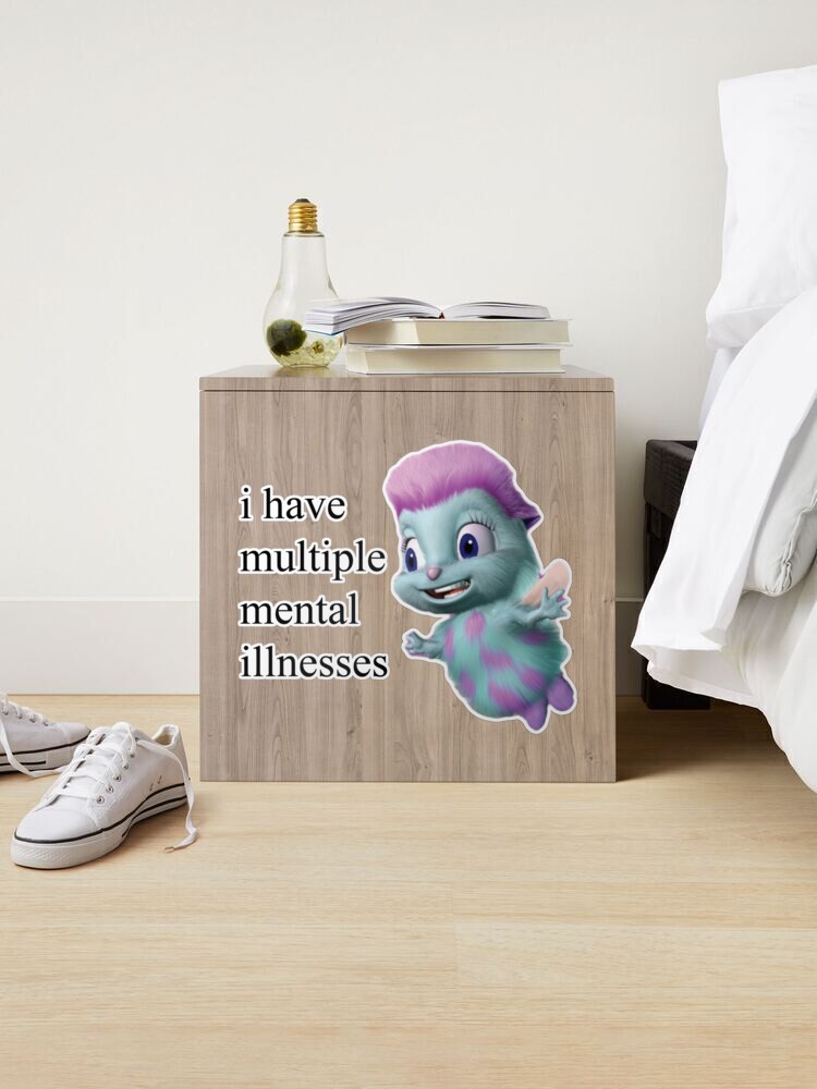 Bibble Mental Illness Rights Sticker for Sale by broadwaycantdie