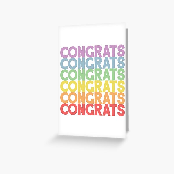 Item preview, Rainbow Congrats designed and sold by Ally Schmidt.