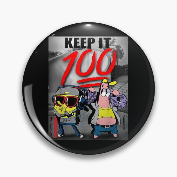 Item preview, Spongebob Funny SquarePants Keep It 100 designed and sold by RobinKirkey.