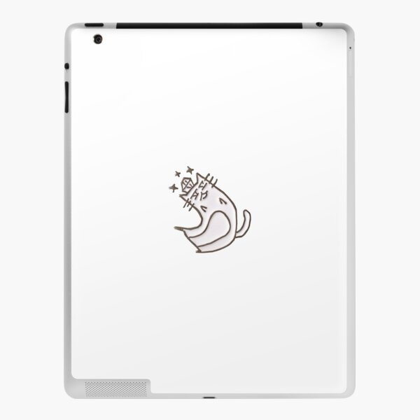 SEVENTEEN JUN Cat Drawing With Diamond Crown (White) iPad Skin