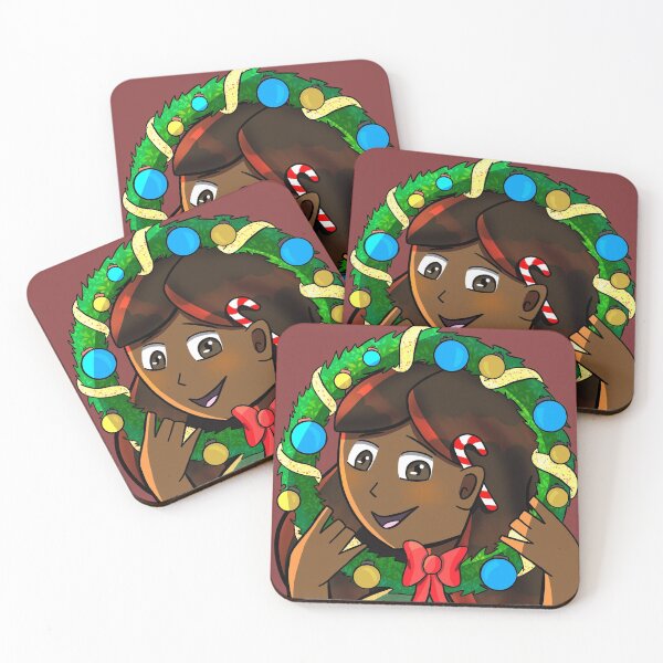 Item preview, Black Girl with Christmas Wreath designed and sold by kizzyart000.