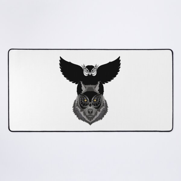 Item preview, Owl vs Wolf with mask, wild nature designed and sold by Designer-amjed.