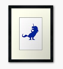 Unicorn T-Rex Framed Print