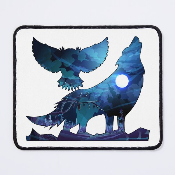 Item preview, Wolf and Owl in the dark of the night designed and sold by Designer-amjed.