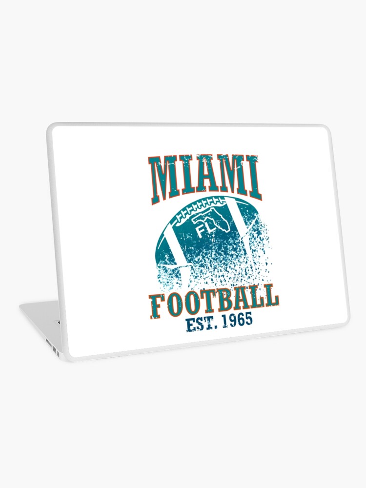 Universal 16.6-inch Miami Dolphins Retro Logo Laptop Skin