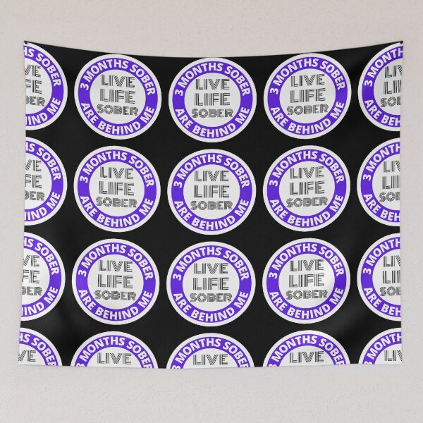Item preview, Three Months Sober Are Behind Me Live Life Sober Alcoholics Recovery Sticker designed and sold by RGRamsey.