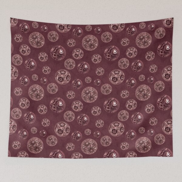 Item preview, Burgundy Magickal Baubles on Mottled Paper designed and sold by James-Cole.