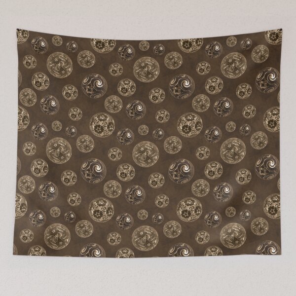 Item preview, Earthy Brown Magickal Baubles on Mottled Paper designed and sold by James-Cole.