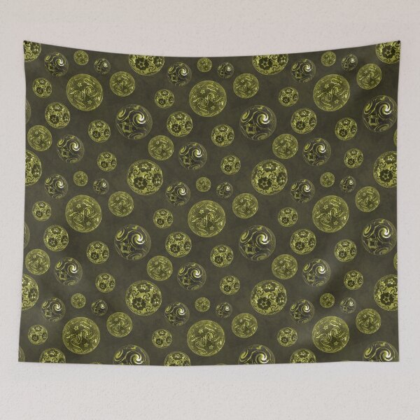 Item preview, Golden Yellow Magickal Baubles on Mottled Paper designed and sold by James-Cole.