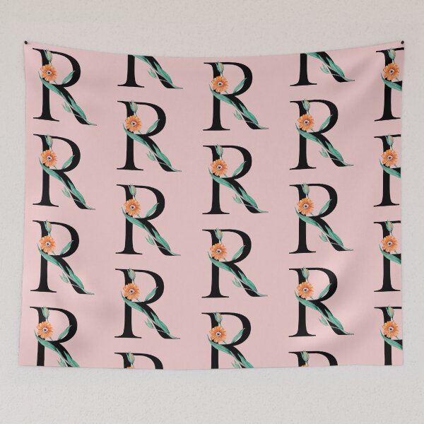 Item preview, Floral Letter R designed and sold by pugmom4.