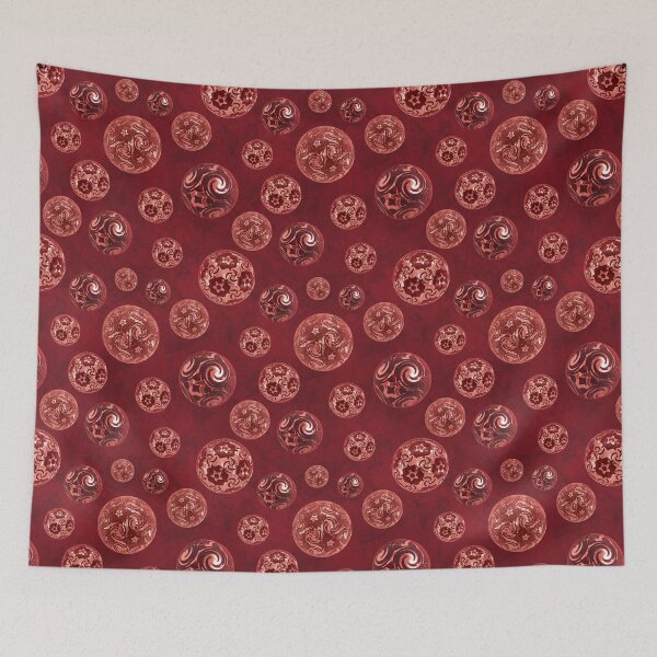 Item preview, Red Magickal Baubles on Mottled Paper designed and sold by James-Cole.