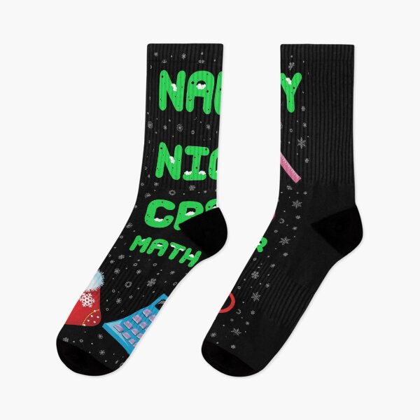 Item preview, Naughty Nice Crazy Math Teacher Christmas Funny Xmas Gift designed and sold by Teobaldo.