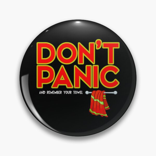 Item preview, Don't Panic with towel designed and sold by Rzhevskymilorad.