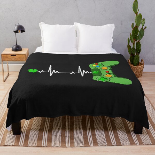Item preview, Irish Gamer Heartbeat Funny Luckiest Gamer Men Boys Kids designed and sold by AnitaJGreenspan.