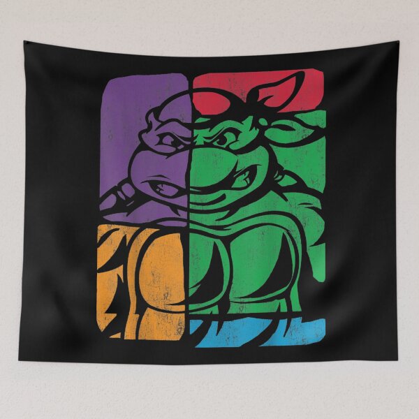 Item preview, Super Teenage Turtles Colorful Face Vintage designed and sold by LindaUS.