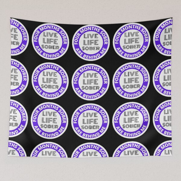 Item preview, Four Months Sober Are Behind Me Live Life Sober Alcoholics Recovery Sticker designed and sold by RGRamsey.