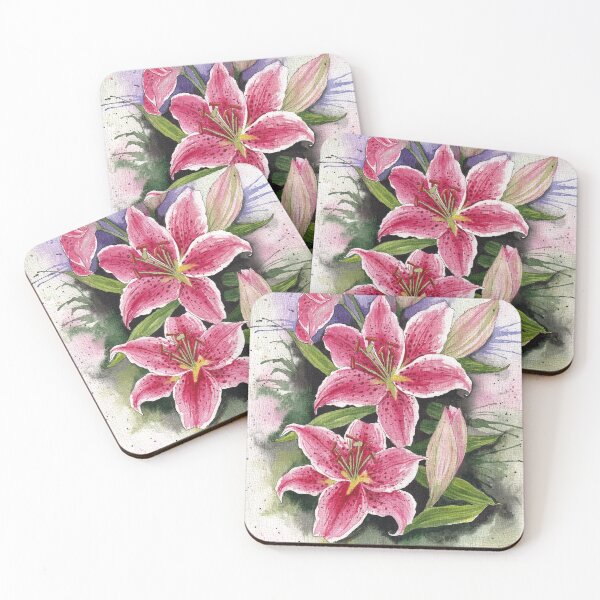 Item preview, Vibrant Lilies Watercolour Artwork designed and sold by Oirabot.