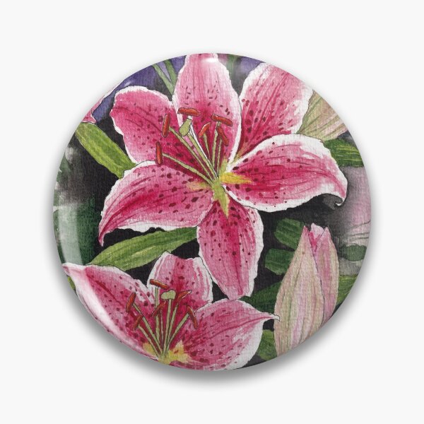 Item preview, Vibrant Lilies Watercolour Artwork designed and sold by Oirabot.