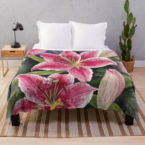 Item preview, Vibrant Lilies Watercolour Artwork designed and sold by Oirabot.