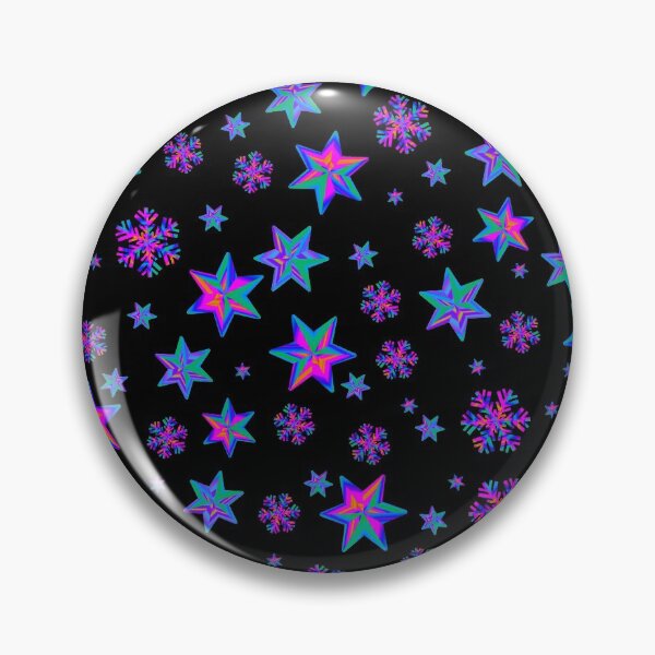 Item preview, Stars & Snowflakes IRIDESCENT Pattern: Pink, Purple & Aqua designed and sold by PawsitiveMum.