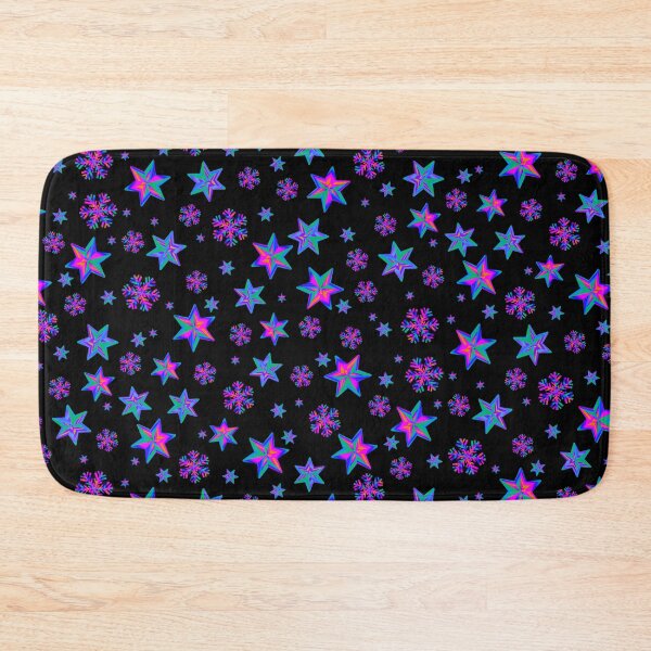 Item preview, Stars & Snowflakes IRIDESCENT Pattern: Pink, Purple & Aqua designed and sold by PawsitiveMum.