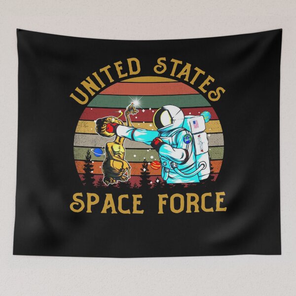 Item preview, Funny United States Space Force Punch The Alien Retro Vintage designed and sold by margarettil63.