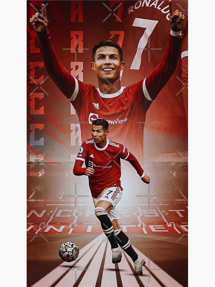 Disover Cristiano Ronaldo Manchester Home 2021/22 , Ronaldo Gifts, Ronaldo Best Selling , Ronaldo Top Items Premium Matte Vertical Poster