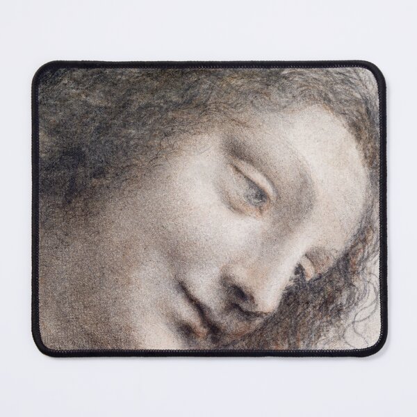 Item preview, The Head of the Virgin in Three-Quarter View Facing Right  by Leonardo da Vinci designed and sold by InHerits.