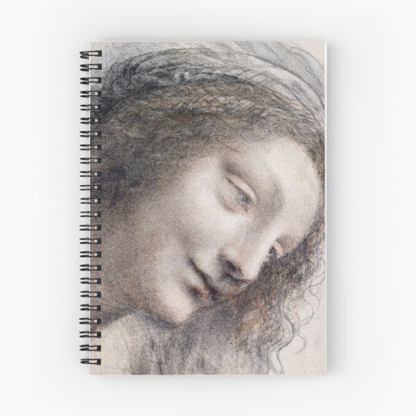 Item preview, The Head of the Virgin in Three-Quarter View Facing Right  by Leonardo da Vinci designed and sold by InHerits.