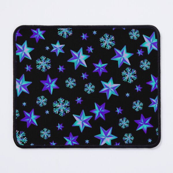 Item preview, Stars & Snowflakes IRIDESCENT Pattern: Purple & Aqua designed and sold by PawsitiveMum.