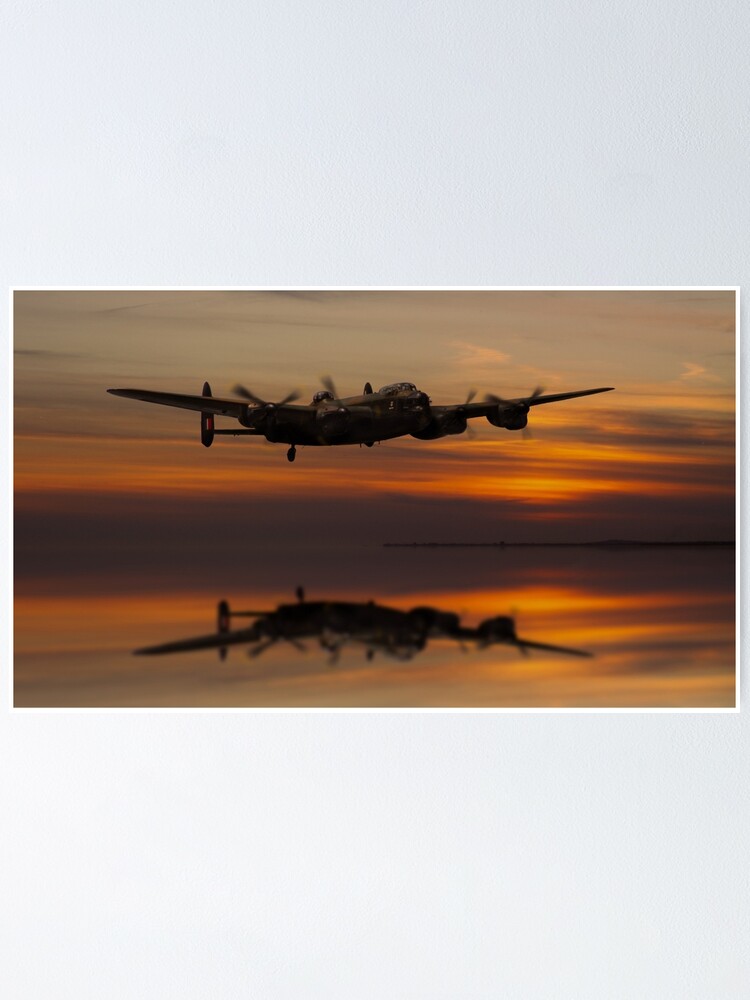 Lancaster Bomber Propeller Black and White Canvas Art Poster Print Wall Decor