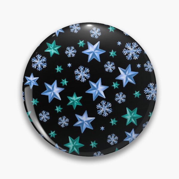 Item preview, Stars & Snowflakes Winter Pattern: Blue & Aqua designed and sold by PawsitiveMum.