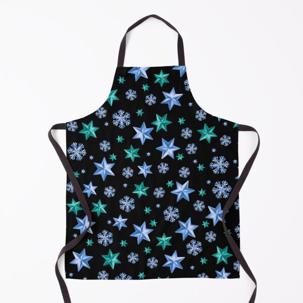 Item preview, Stars & Snowflakes Winter Pattern: Blue & Aqua designed and sold by PawsitiveMum.