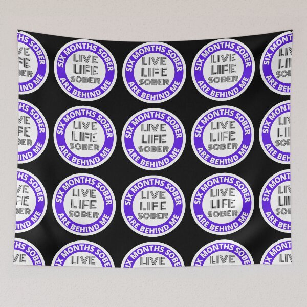 Item preview, Six Months Sober Are Behind Me Live Life Sober Alcoholics Recovery Sticker designed and sold by RGRamsey.