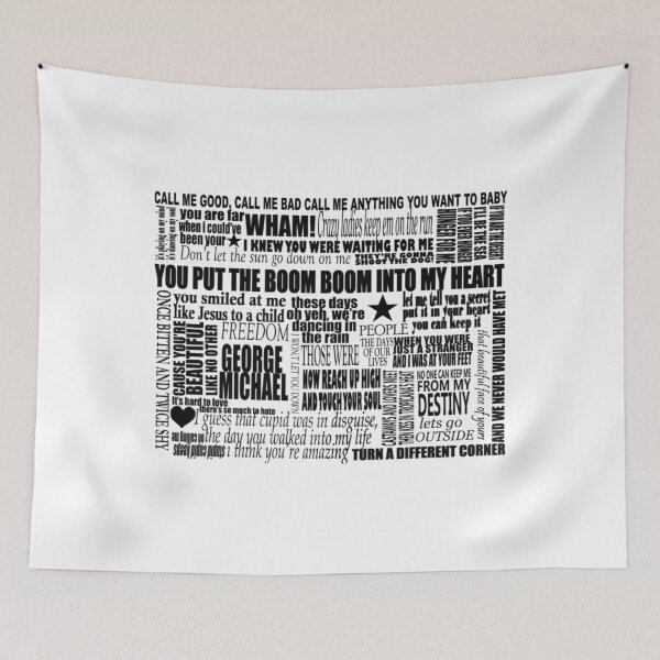 Item preview, GEORGE MICHAEL LYRICS SONGS Relaxed Fit  designed and sold by TreasureCrafts.