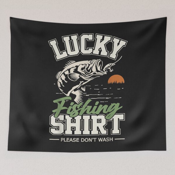 Item preview, Camisa Lucky Fishing Funny Bass Fisherman designed and sold by AnitaJGreenspan.