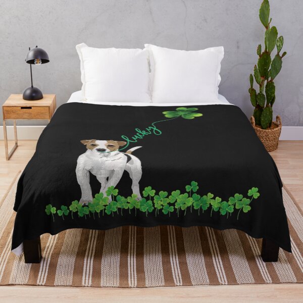 Item preview, Lucky Jack Russell Dog Clover Shamrock St Patrick Day designed and sold by AnitaJGreenspan.