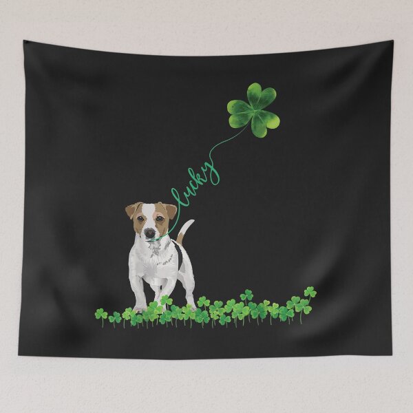 Item preview, Lucky Jack Russell Dog Clover Shamrock St Patrick Day designed and sold by AnitaJGreenspan.