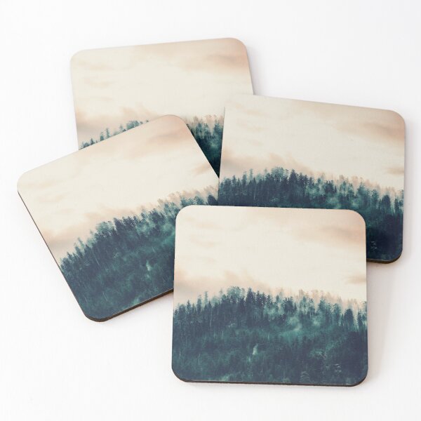 Item preview, Misty Winter Pine Tree Forest Landscape designed and sold by Simi2020.
