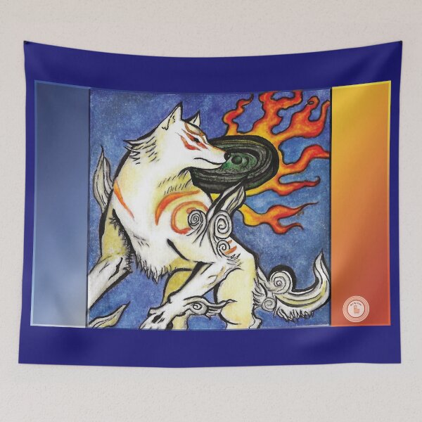 Item preview, Okami -The Great Wolf Deity designed and sold by CabbageLlamaStudio.