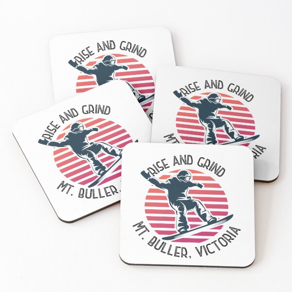 Item preview, Rise and Grind Mt Buller, Victoria - snowboarder design designed and sold by HROC.
